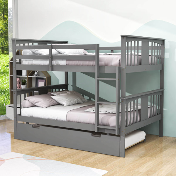 Harriet Bee Dinovo Kids Full Over Full Bunk Bed with Trundle Wayfair